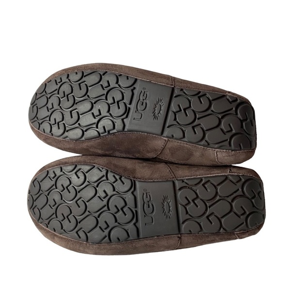 UGG ASCOT 3233 MEN Moccasins Slippers Brown WOOL Suede Sheepskin lined US 13